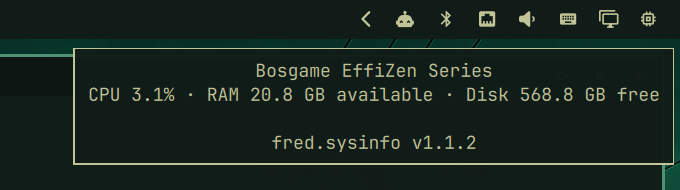 fred.sysinfo resource summary hover